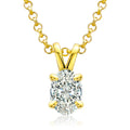 New Arrival Gold Plated Sterling Silver 925  1ct Pear Cut VVS Moissanite Diamond Solitaire Pendant Necklace