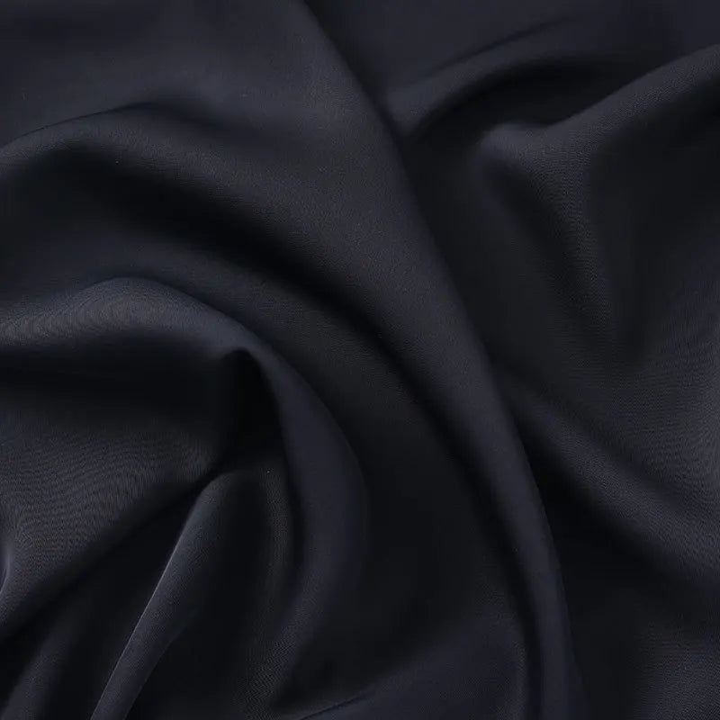 68-Inch 100% Polyester Anti-Static Twill Formal Black Satin Abaya Fabric with Good Drapery for Women Girls Garments & Dresses