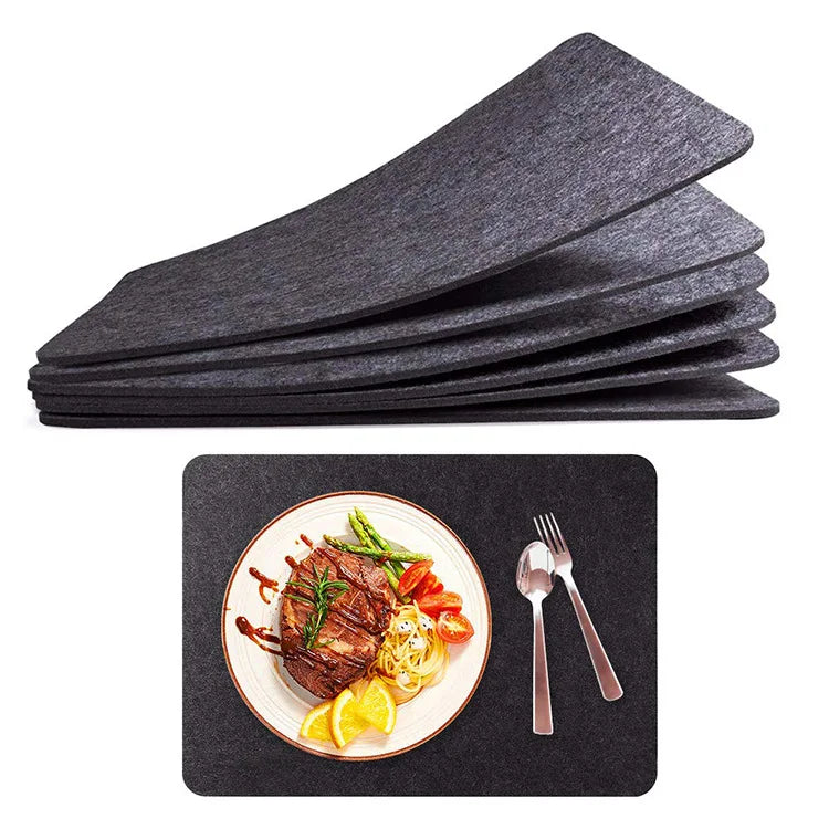 Hot Sale 1pc for Dining Table Non Slip Heat Resistant Table Place Mat Stain Washable Felt Placemat