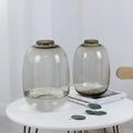 INS Light Luxury Wind Glass Vase Modern Living Room Water Culture Flower Ornament Large Primary Color Glass Vase