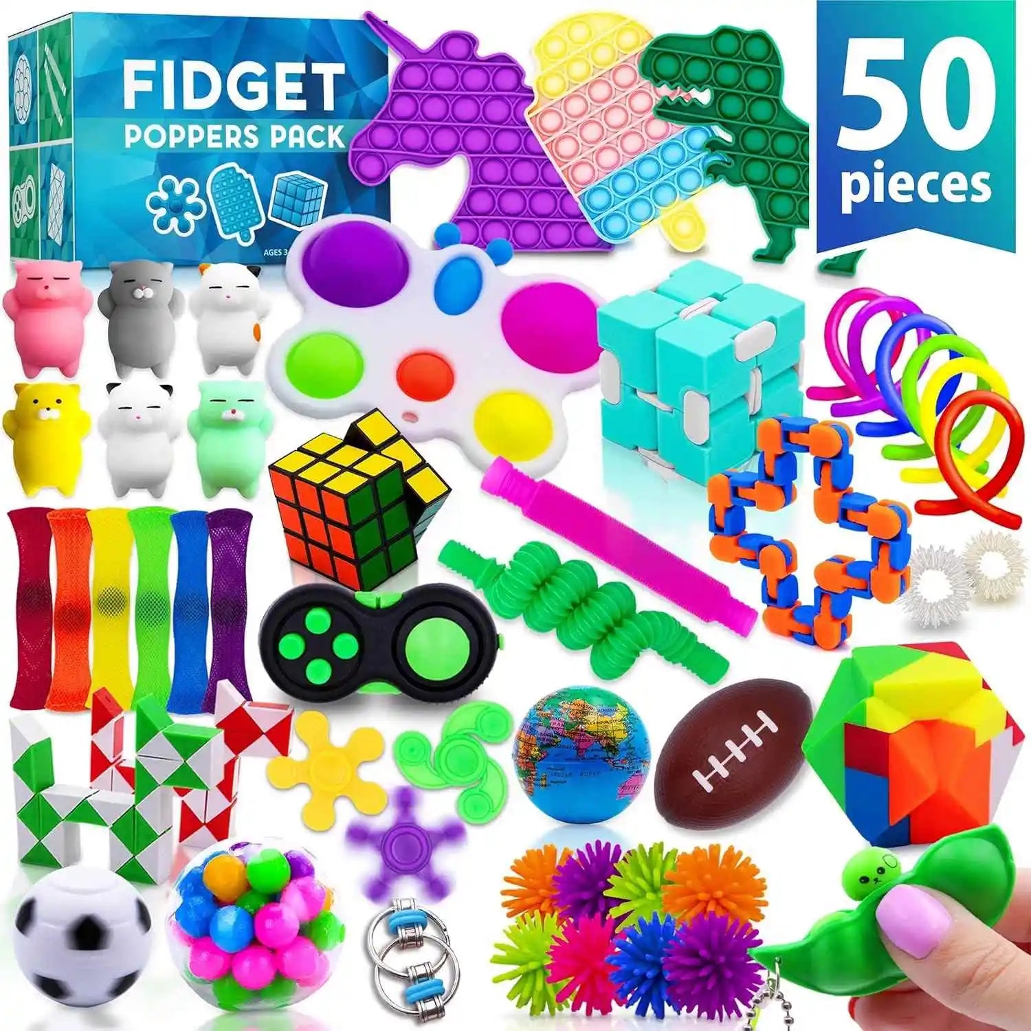 JYTZ0101 100 30 28 32 Piece Asona Pop Fidget Sensory Toys Set Chess Barato Moji Black Fidget Toys Set for Stress Relief S Oils
