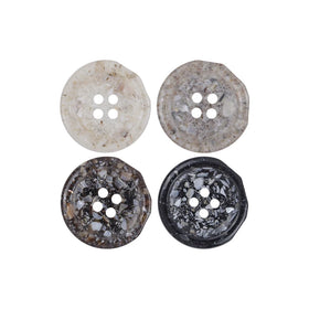 Autumn Winter Simple Irregular Four-eyes Resin Button for Trousers Denim Jacket Suit Shirt Cardigan Sewing on Garment Buttons