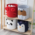 Large Capacity Thickened Felt Cartoon Storage Basket for Children Baby's Laundry Hamper Toy Storage Bin