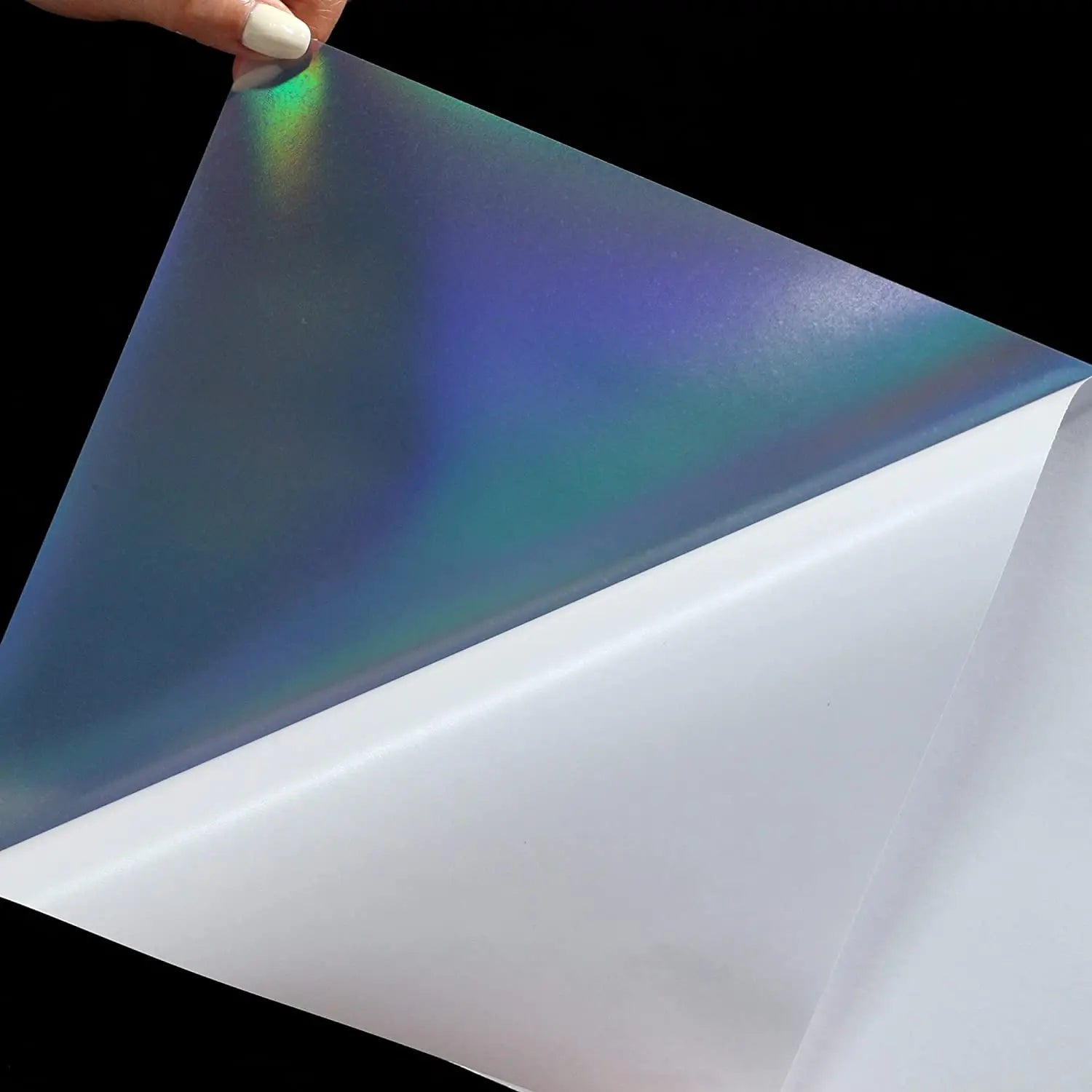 A4 Glossy PET Transparent Rainbow Holography Vinyl Sticker Paper Waterproof PE Acrylic Adhesive for Inkjet Printer