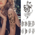 XQB Small Arm Sleeve Tattoo Lion Crown King Rose Waterproof Temporary Tattoo Sticker