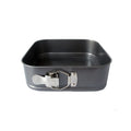 Carbon Steel Non-Stick Square Locking Springform Cake Pan with Removable Bottom Chiffon/Oven Baking Mold Set