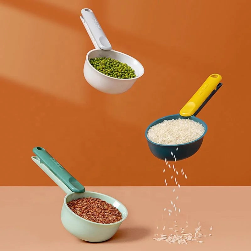 Scoop Rice Scoop Kitchen Household Flour Digging Rice Scoop Grains Miscellaneous Products Baking Tool Measuring Spoon With Clamp