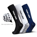 Custom Crew Knitted Grip Socks Elite Anti-Slip Basketball Socks Professional 100% Cotton Custom Colors Summer