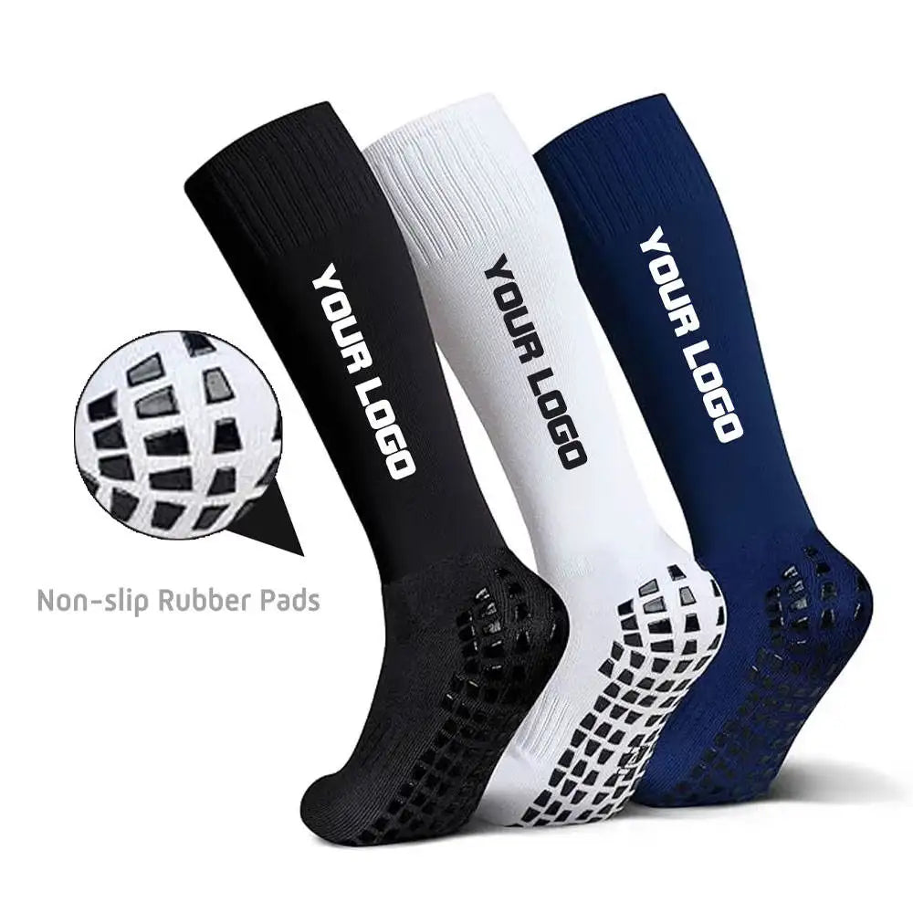 Custom Crew Knitted Grip Socks Elite Anti-Slip Basketball Socks Professional 100% Cotton Custom Colors Summer