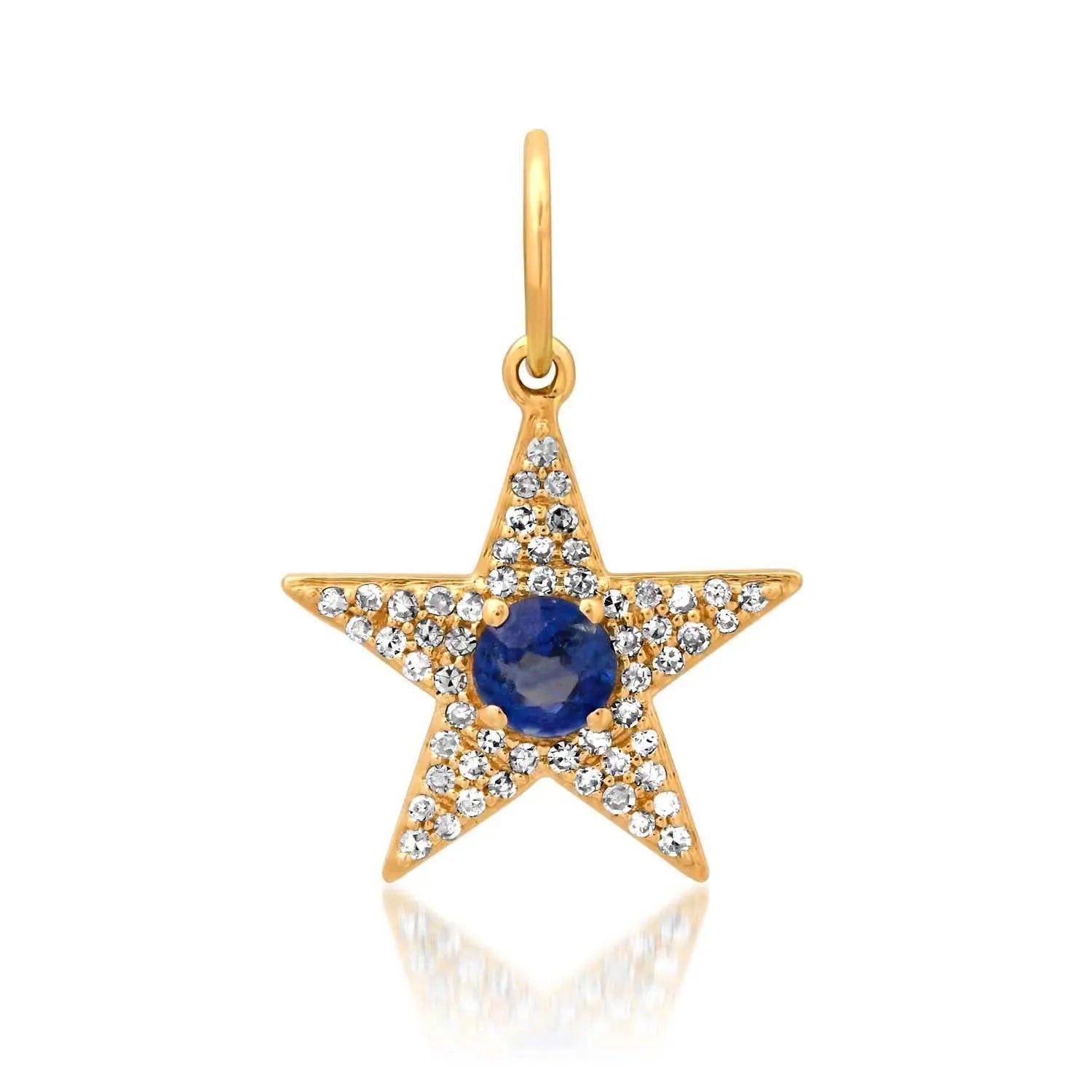 Milskye love 925 Silver Jewelry Fine Fashion for Women 18K Gold Stunning Gemstone Star Charm Pendant Necklace