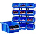 LEADLOONG X1 12pcs Multi-Color Stackable Waterproof Hardware Organizer Bins 8x5x4 Inch Plastic Storage Containers for Car Tool