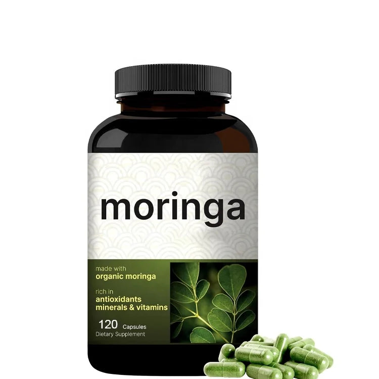 Faitury OEM 500MG Organic Moringa Leaf Powder Organic Moringa 120 Capsules Pure Moringa Capsules