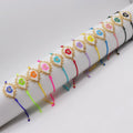 Adjustable Handmade Miyuki Beads Colorful Eye Heart Charm Bracelet Fashion Jewelry Stylish Bracelets Boho Bracelets Women Bulk