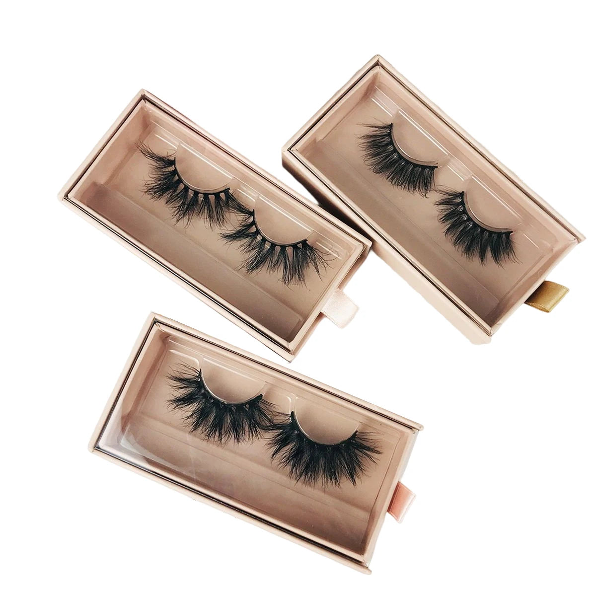 Eyelash Packaging Boxes Eyelashes Case Makeup Empty Storage Cases Rectangle Mink Lash Packing Box Vendors