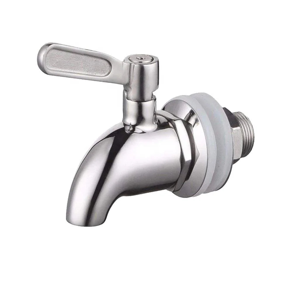 Modern Single Handle Brush Finish Stainless Steel Beverage Dispenser Replacement Spigot Hot/Cold Water Function for Hotel Use