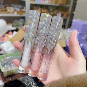 Wholesale Lip Gloss Private Label Vegan Lipstick Cosmetics Vendor Bling Shining Lip Glosses Lip Balm
