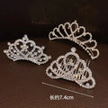 Korean Design Factory Wholesale Price Diamond Girl Comb Crown Metal Alloy Hair Tiara for Children