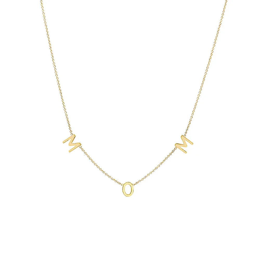 925 Sterling Silver Dainty Elegant Delicate MOM MAMA Mother Day Pendant Necklace