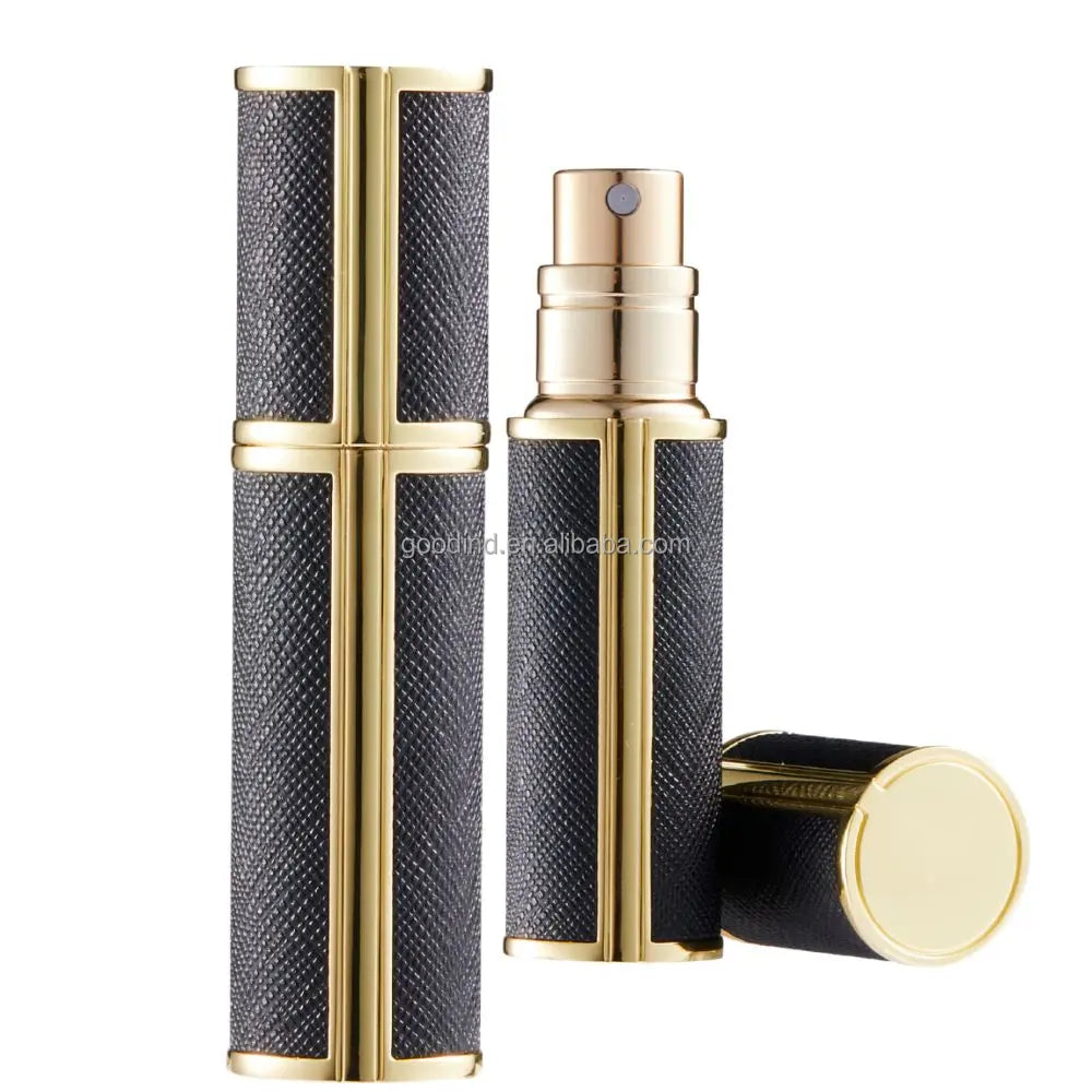 5ml Recyclable Luxury Mini Leather Cosmetic Spray Bottle | Portable Travel Perfume Atomiser & Refillable Container