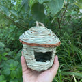 Handcrafted Woven Parrot Bird Nest - Eco-friendly Bird Cage Decoration for Pet Birds Garden Landscape Birdhouse