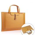 Portable Handheld Anti-Scratch Business Computer Bag PU Leather Laptop Bag Notebook Sleeve Case for Macbook Air Pro 14 15.6 Inch