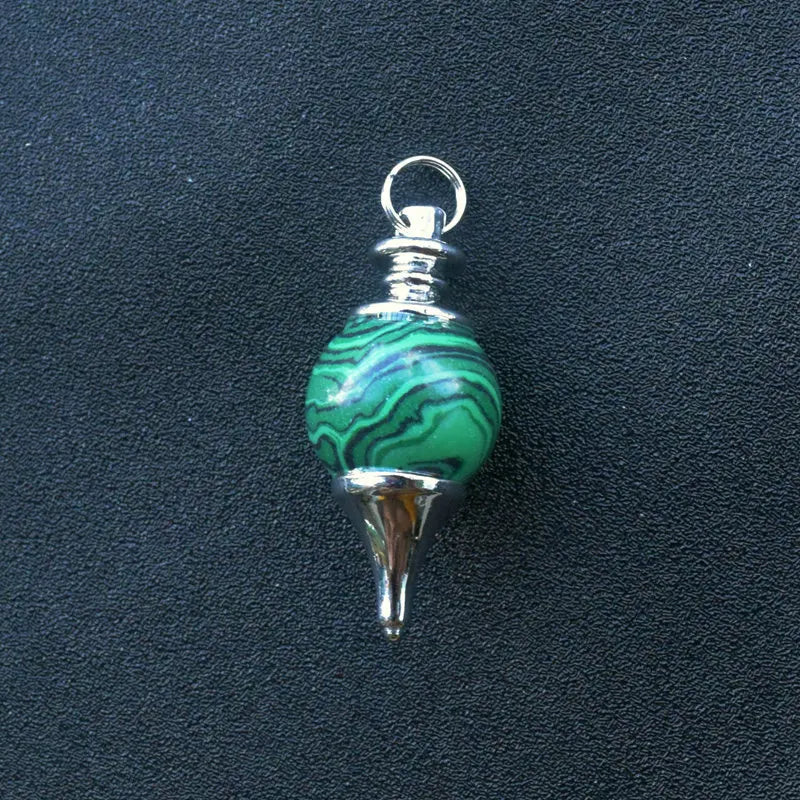 HY Online shop Malachite Gemstone Ball Pendulum Dowsing Pendulum for selling