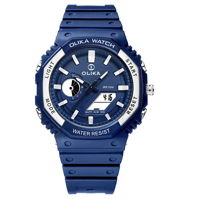 Olika Customized Fashion LED Display Digital Watch for Men Women Waterproof Resin Strap Luminous Band Luxury Sport Style Charm