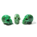 Huiying Additive color unique stone stone 2 inch green aventurine carving jade skulls head for gift Crafts