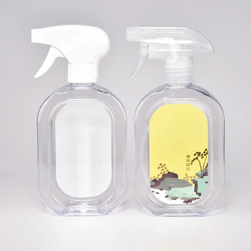 320ml Empty PET Transparent Liquid Spray Bottle with Trigger Sprayer for Skin Care Serum & Shampoo Custom Color & Printing