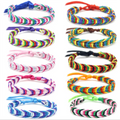 Colorful Braid Charm Bracelets Woven Hot Sale Nepalese Ethnic Style Handmade Rainbow Friendship Hand Rope Bracelet