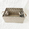 Eco-friendly Handicraft Polypropylene Ribbon Woven Office Organizer Storage Basket Nylon Strap Modern Design 6-25L Capacity