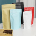 Recyclable Moisture-Proof Gravure Printed Stand-Up Pouch Industrial Kraft Paper Bag Coffee Dried Fruits Nuts Foods-Ziplock Pet