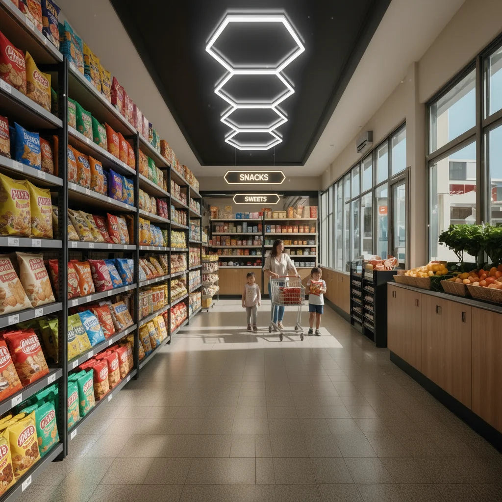 Family Style Garage Warehouse Shop Detailing Light PC Honeycomb for Supermarket Lighting