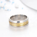 Luminous Dragon Ring Men and Women's Stainless Steel Jewelry with 925 Silver Black Gold Accent