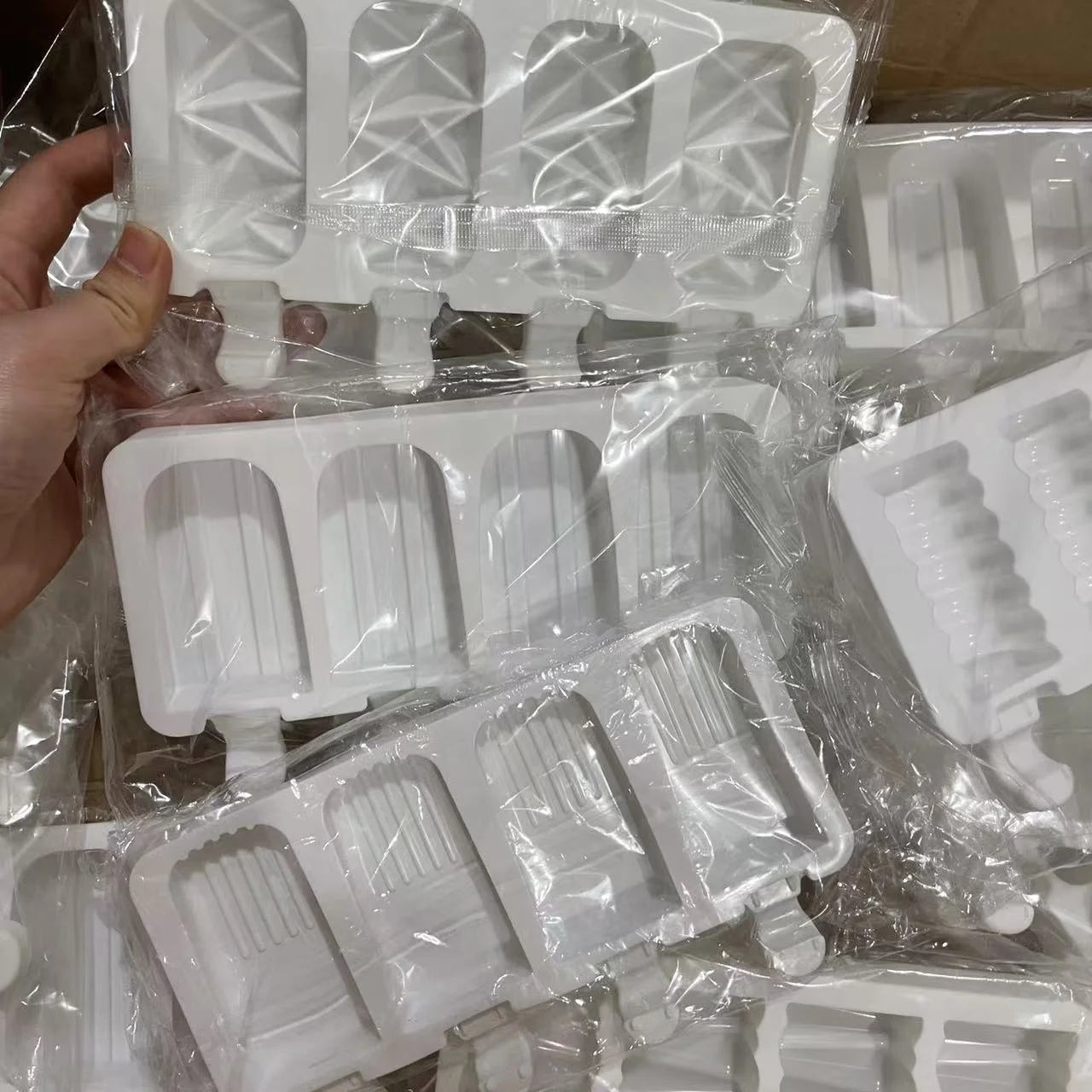 New Style  4 Hole 8 Hole Ice Cream Silicone Mold Diy Ice Cream Freezer Molds
