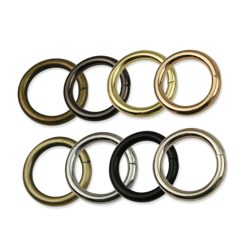 Leather Bag Parts and Accessories Round Ring Buckle Iron Material O Ring Strap Connector