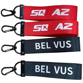 Custom Printing Logo Fabric Motorcycle Lanyard Keychain Wrist Strap Short Fabric Key Chain Lanyard Keychain