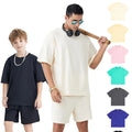 Factory Wholesale Custom Thick Collar Stock Cotton Tshirt White Solid Box Blank Tee Men Black Boxy Fit t Shirt