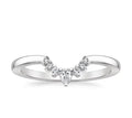 OAHLAN Fashion Rhodium and 14K Gold Plated Pear Cut Cubic Zirconia Curved Stackable Copper Rings for Women Engagement Wedding