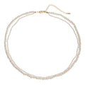 Natural Fresh Water Pearl Necklace Minimalist Collarbone Necklace Mini Small Pearl Double Layered Necklace