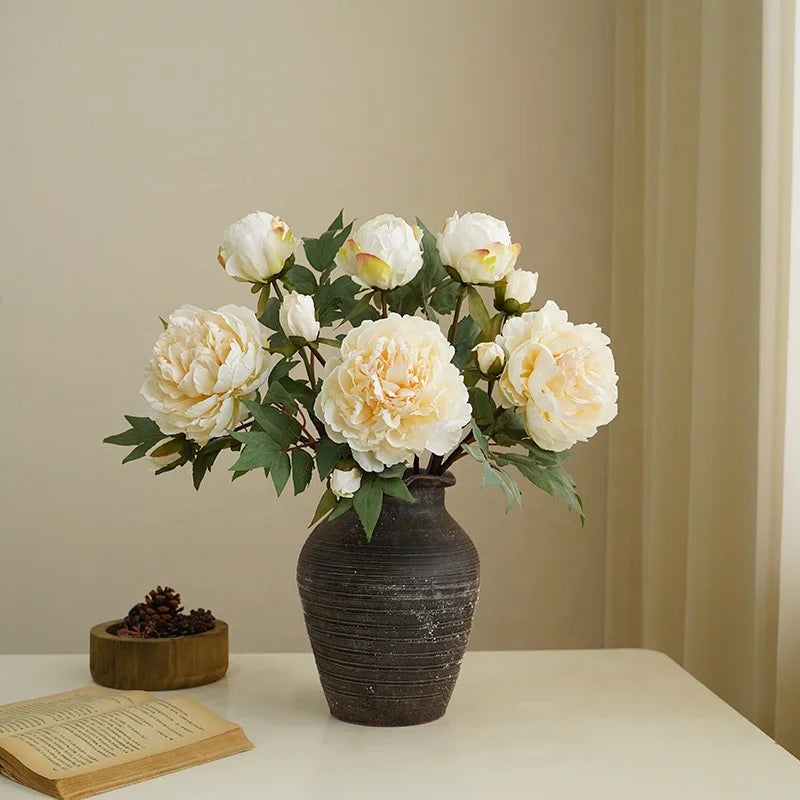 Hot Selling 3 Heads Home Decorative Silk Peonies Artificial Flowers Peony for Sale