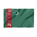 Promotional Custom Turkmenistan Turkmenian Flag De Danza Outdoor Decoration 100% Polyester with Custom Logo CN;SHN