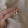 Fashion Natural Freshwater Pearl Stud Earrings Fairy 925 Silver Needles Jewelry Earrings