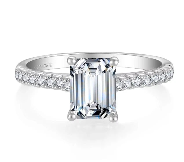 OEM 925 Sterling Silver Ring Zircon Waterproof Wedding Pink Heart CZ Silver Engagement Ring S925 Wedding Ring