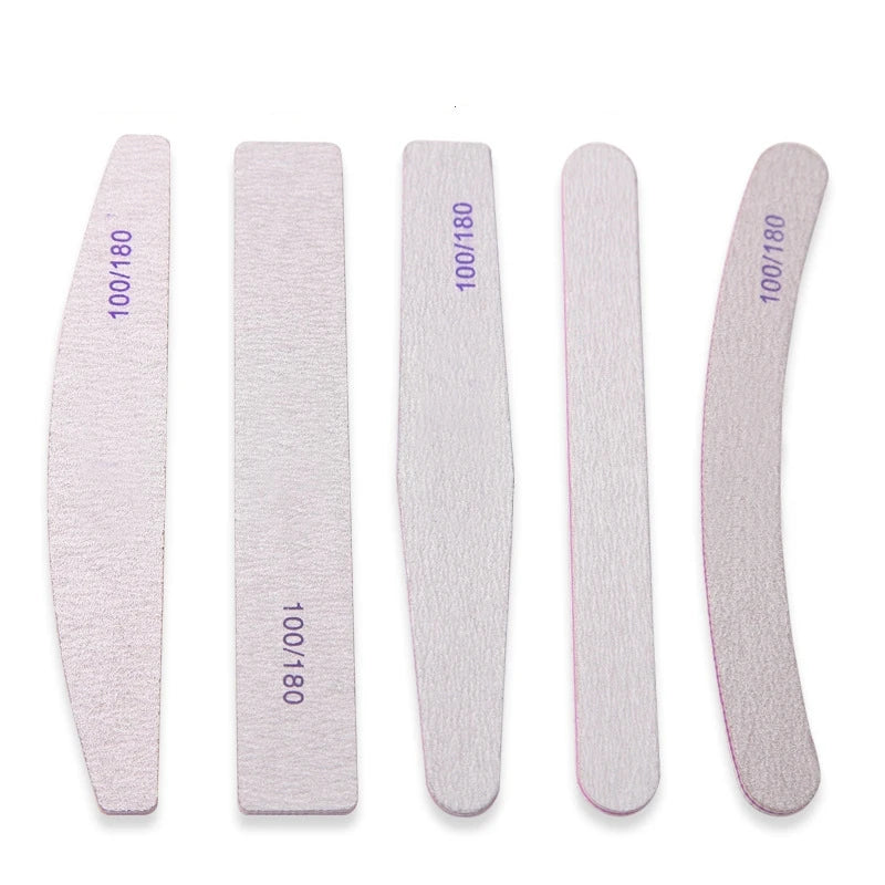 Nail File Buffer Double Side of the Nail File  100/180 Trimmer Buffer Nail Art Tool