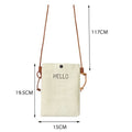 Customized Canvas Cotton Supplier Small String Crossbody Bag Phone Travel Neck Bag Pouch