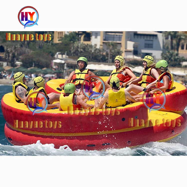 Inflatable Spinning UFO Towable Tube Banana Boat for Water Entertainment Inflatable Water Rotating Disco Boat