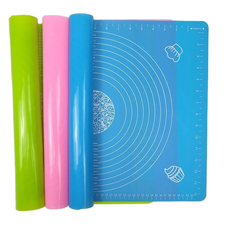 40 x 50 cm Non-Stick Silicone Kitchen Mat Rectangle Shape for Pastry Rolling and Baking Macarons Easy Measurement Kitchen Tool