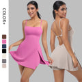Custom Women's Sleeveless Moisture Wicking Tennis Dresses Flared Pleated Golf Jumpsuit Gym Skirts for Sports Wear
