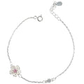 925 Sterling Silver Flower Bracelet Female Korean Sweet Simple Niche Design Student Girlfriends Small Fresh Hand Ornaments